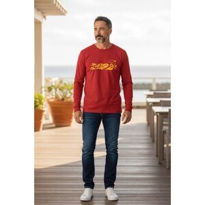 Patagonia Mens Capilene Baselayer Long Sleeve Shirt XL Red Kuki'o Beach Club